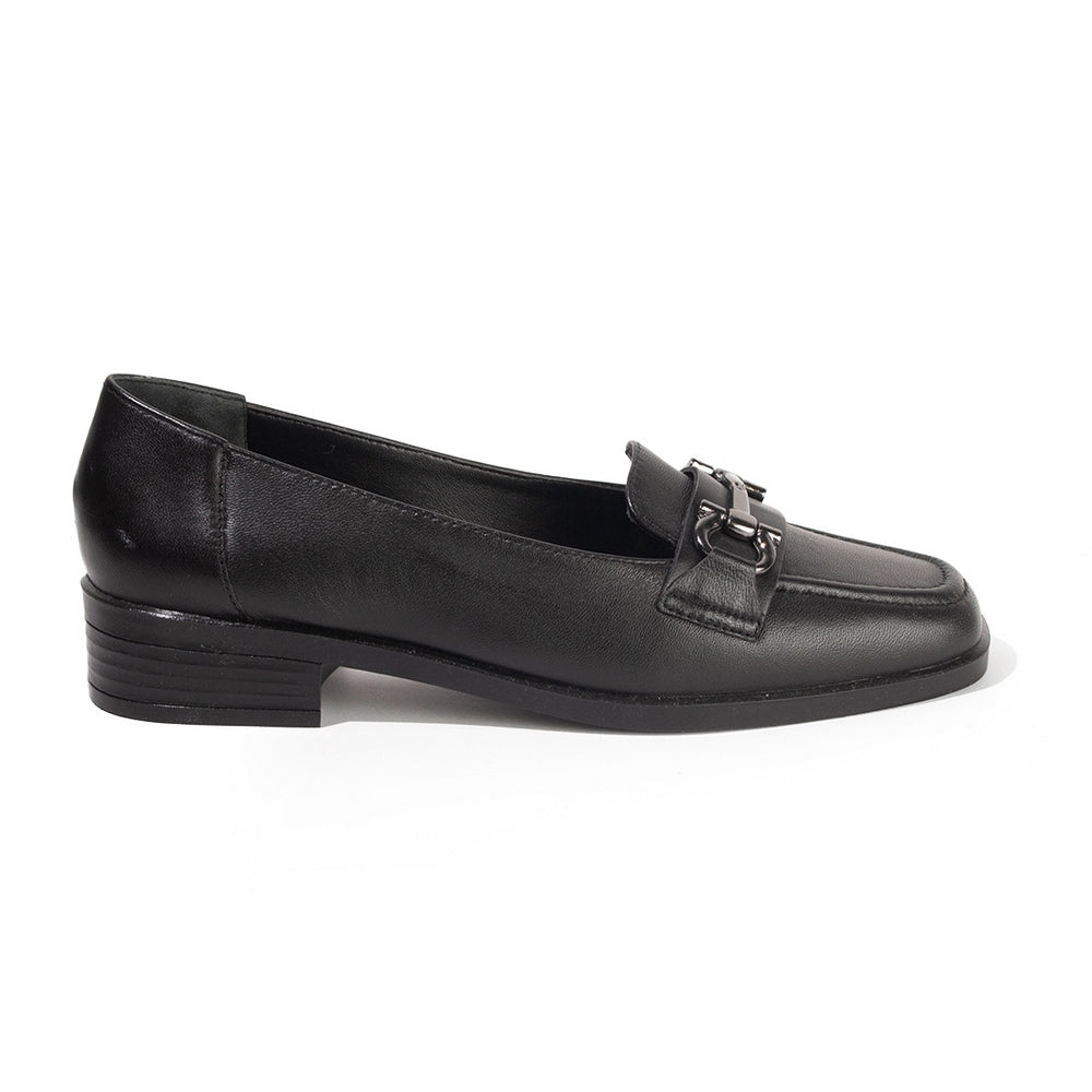 Women Black Leather Shoes #2589