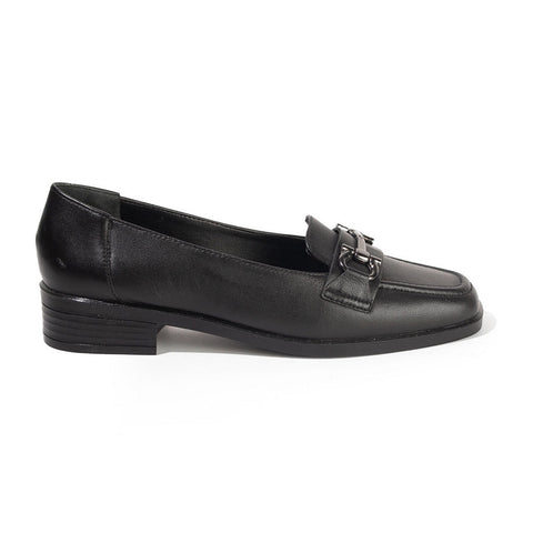 Women Black Leather Shoes #2589