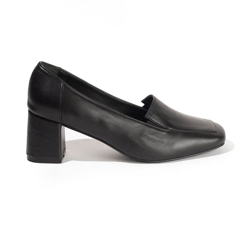 Women Black Leather Shoes #2597