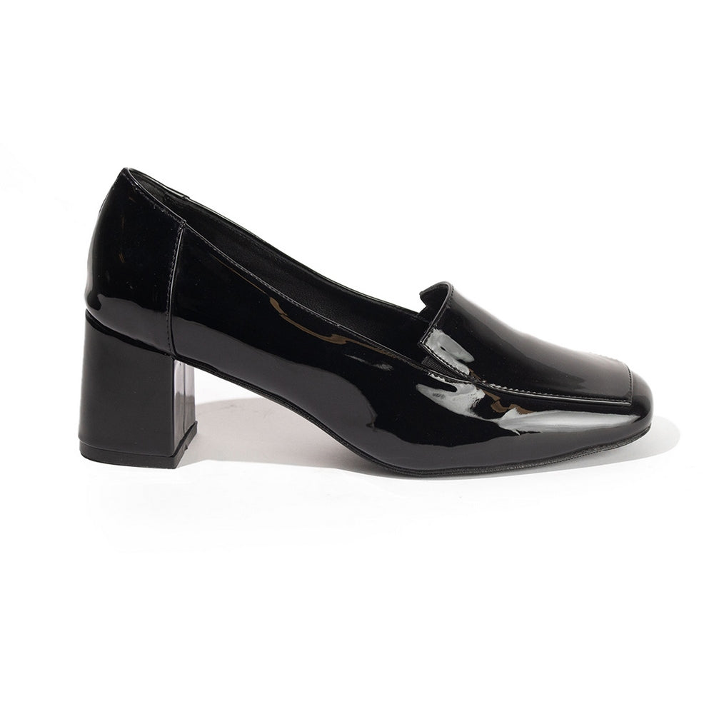 Women Black Vernis Leather Shoes #2600