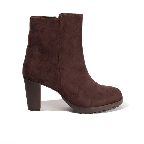 Women Brown Leather Half Boot #2650