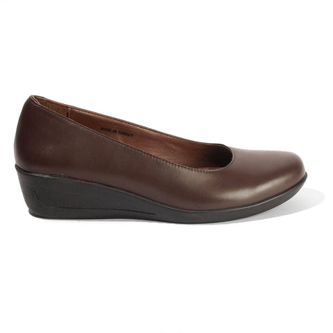 Women Brown Leather Shoes #2686