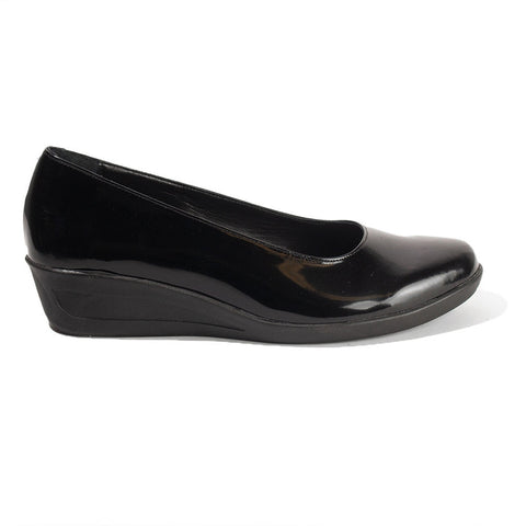 Women Black Vernis Leather Shoes #2689
