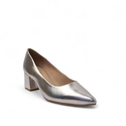 Women Silver Leather Shoes #2717