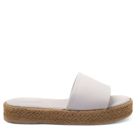 Women white Leather Slipper #2770