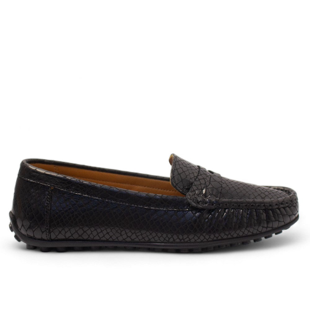 Women Black Leather Espadrilles #2816