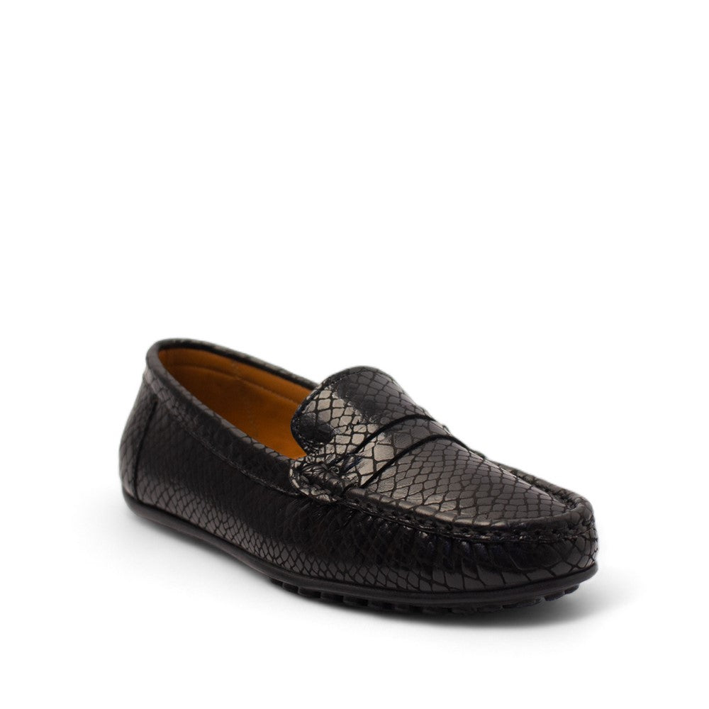 Women Black Leather Espadrilles #2816