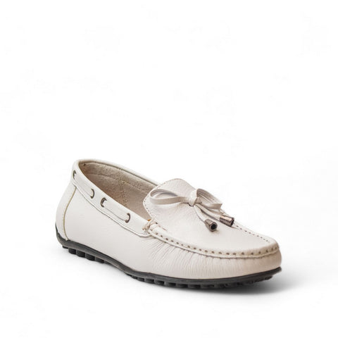 Women white Leather Espadrilles #2821