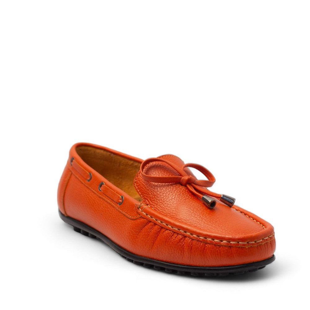 Women Orange Leather Espadrilles #2825