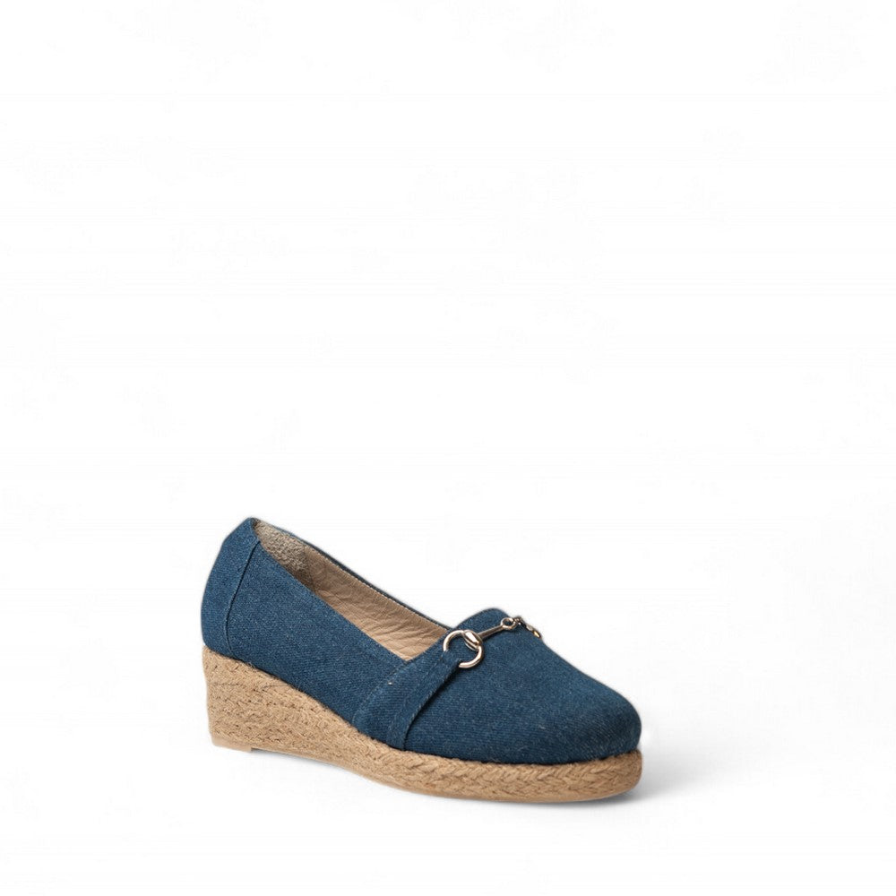 Women Blue Jeans Wedges #2923