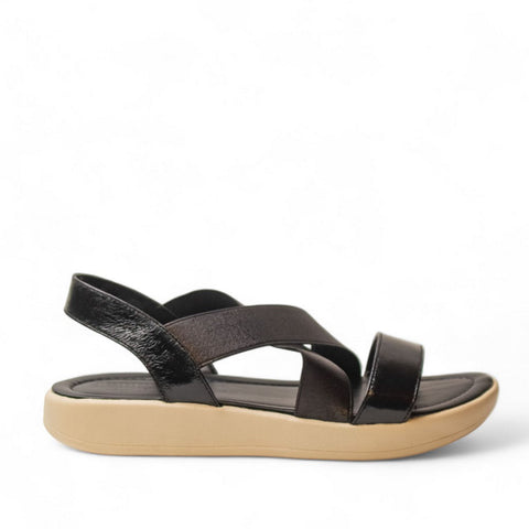 Women Black Leather Sandal #2942