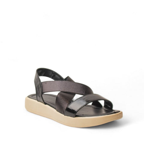 Women Black Leather Sandal #2942