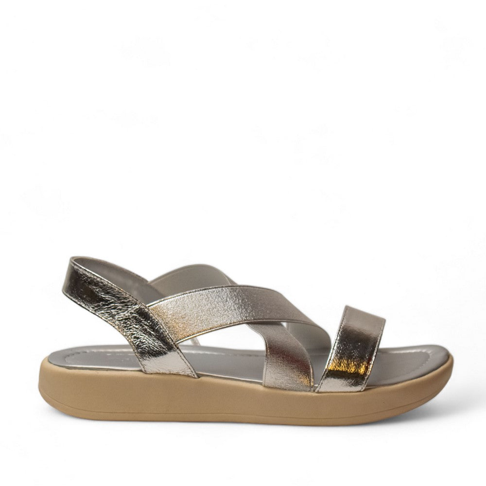 Women Silver Leather Sandal #2943