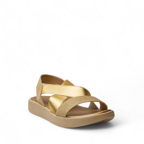 Women Gold Leather Sandal #2946