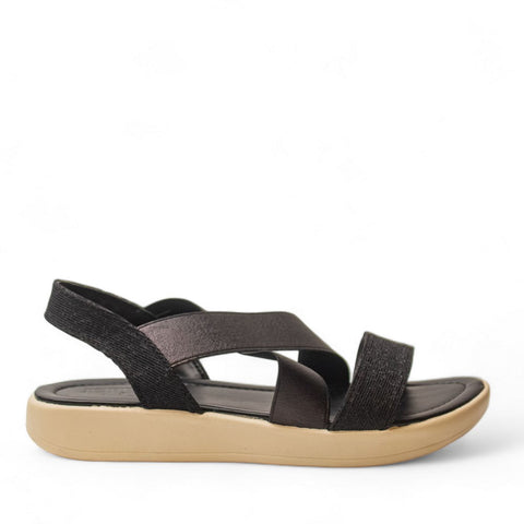 Women Black Leather Sandal #2947