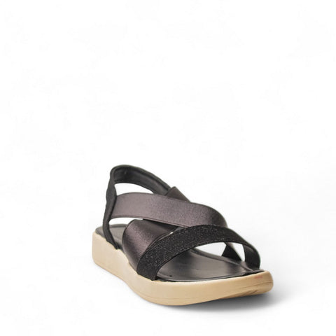 Women Black Leather Sandal #2947