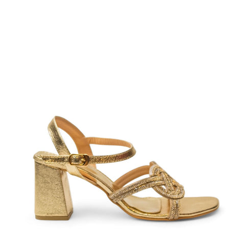 Women Gold Leather Sandal #2948