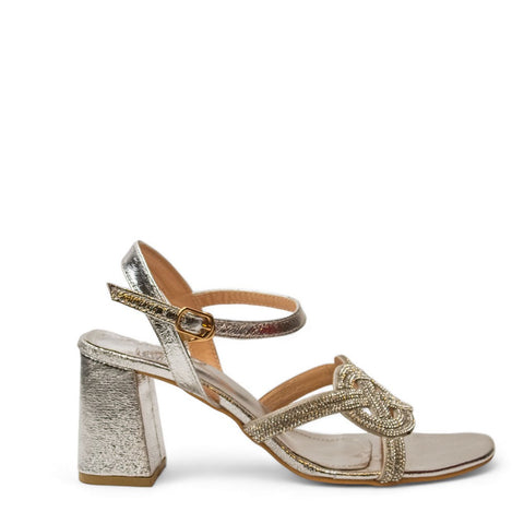 Women Silver Leather Sandal #2949