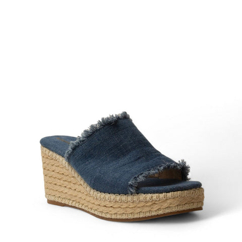 Women Blue Jeans Wedges #2976