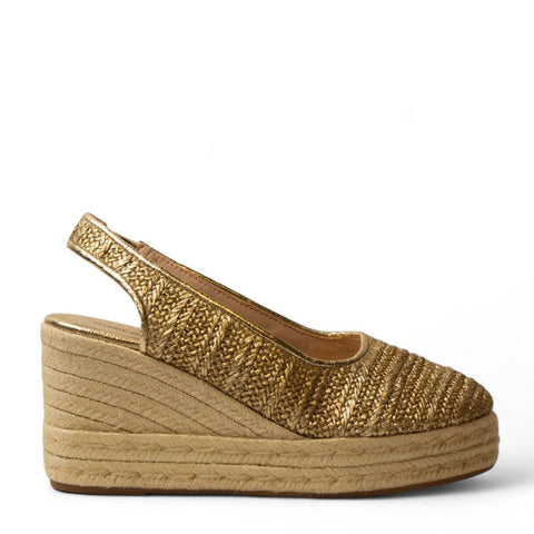 Women Gold KHESH Wedges #2999