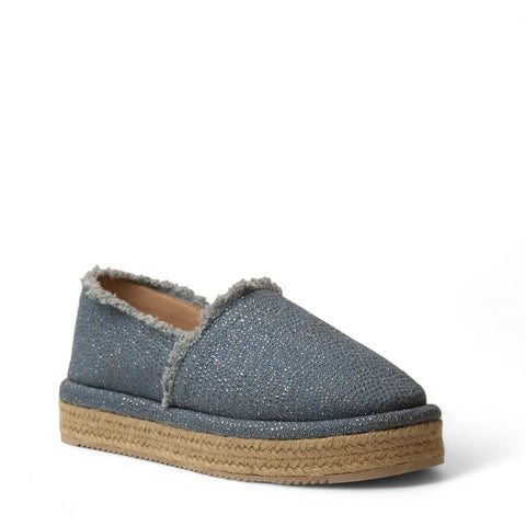 Women Light Blue Cloth Espadrilles #3014