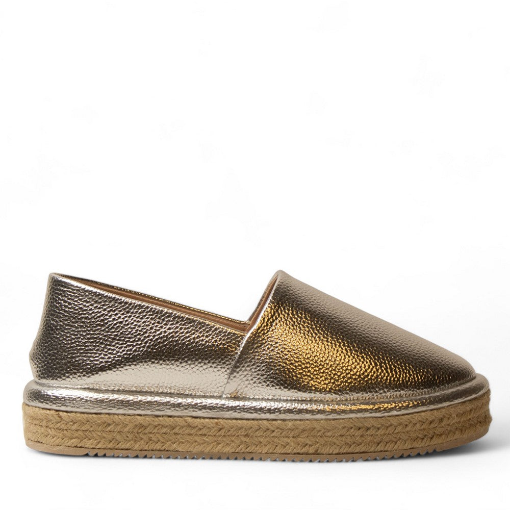 Women Silver Cloth Espadrilles #3017