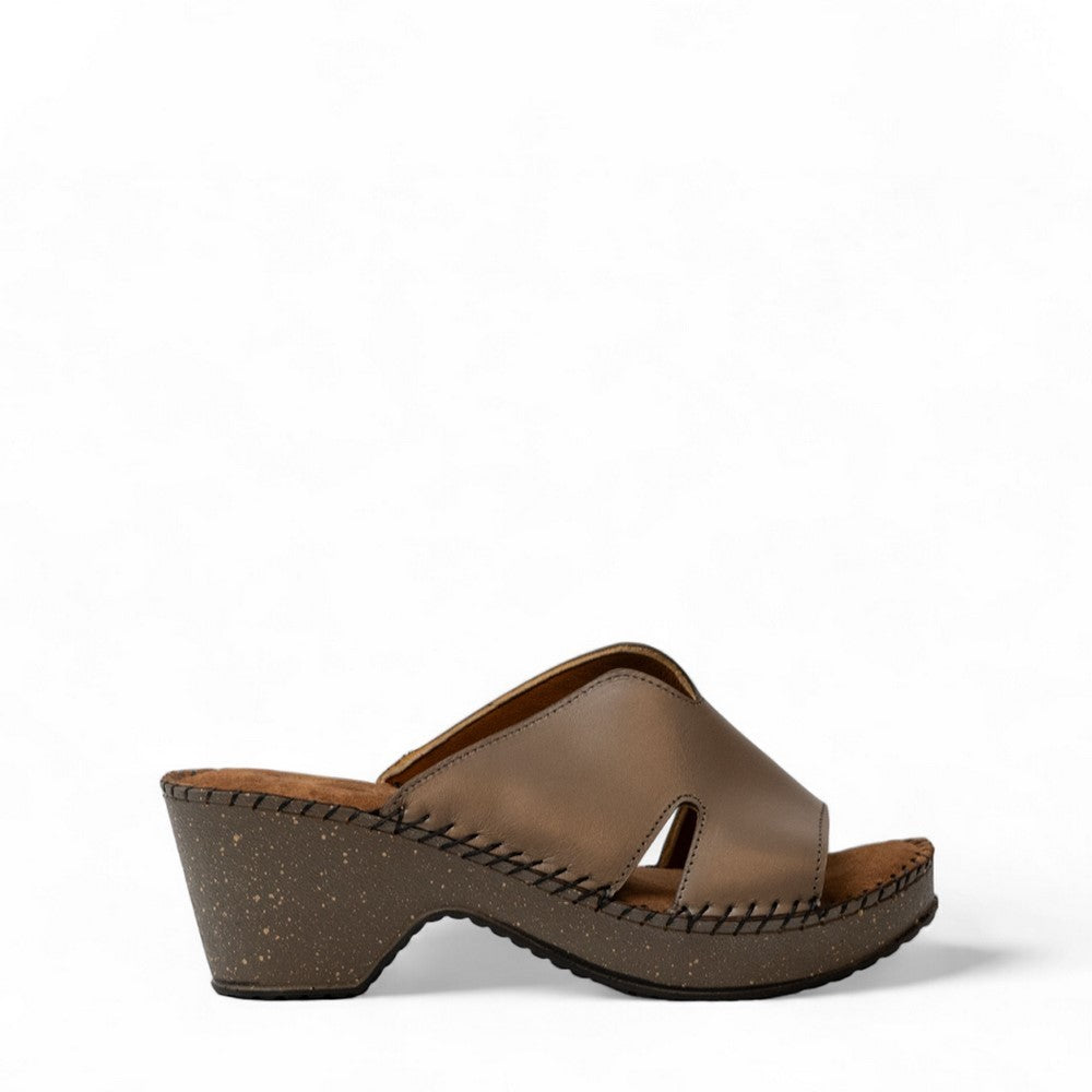 Women cafأ© Leather Wedges #3047