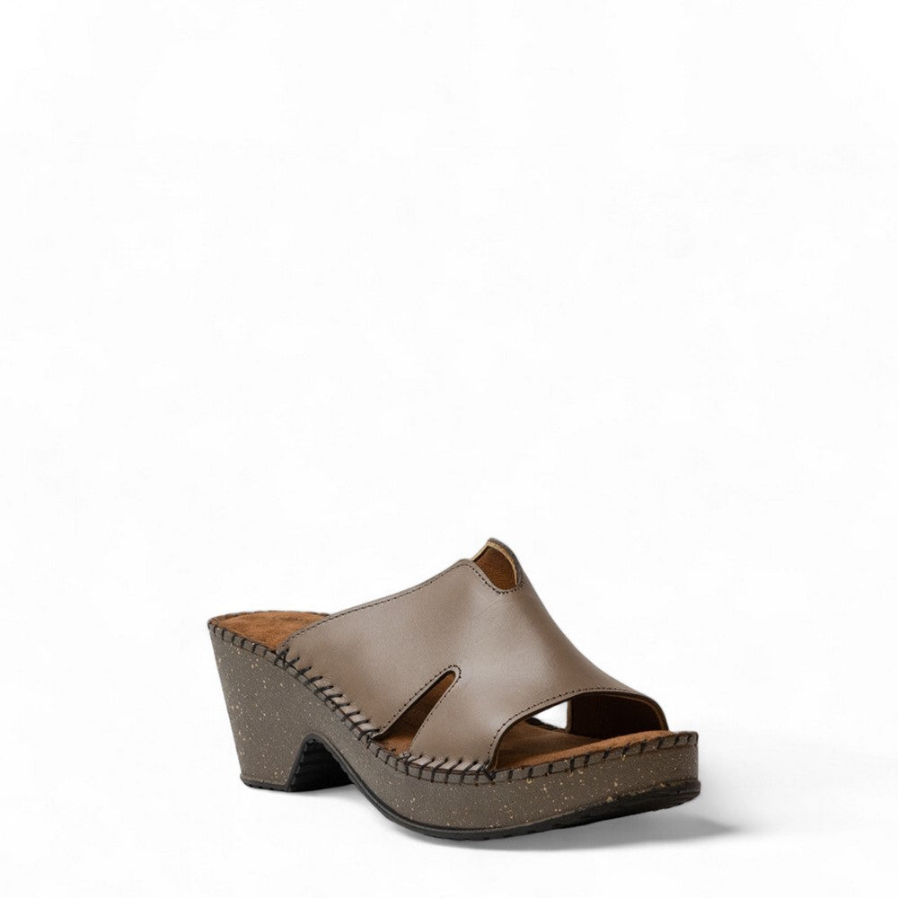 Women cafأ© Leather Wedges #3047