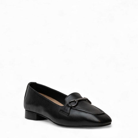 Women Black Leather Shoes #3074