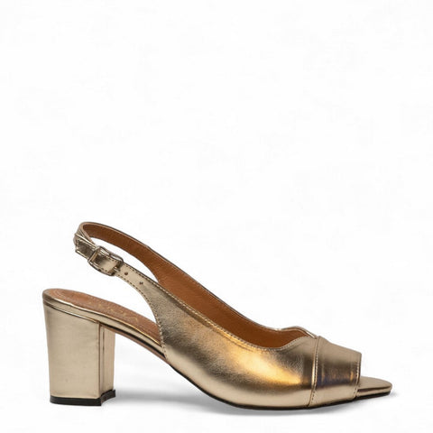 Women Gold Leather Sandal #3083
