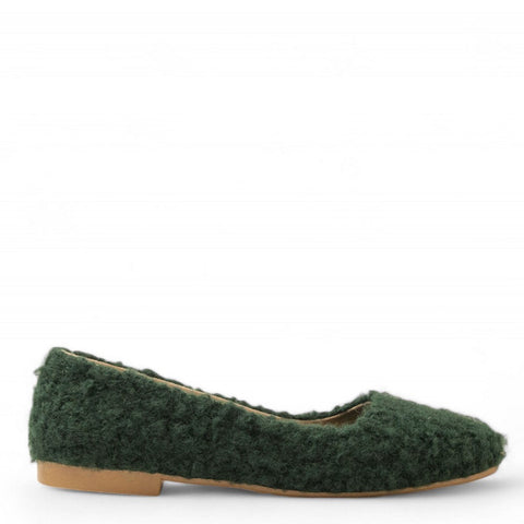 Women Kaki Fur Ballerina #3133