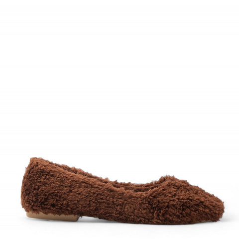 Women Brown Fur Ballerina #3134