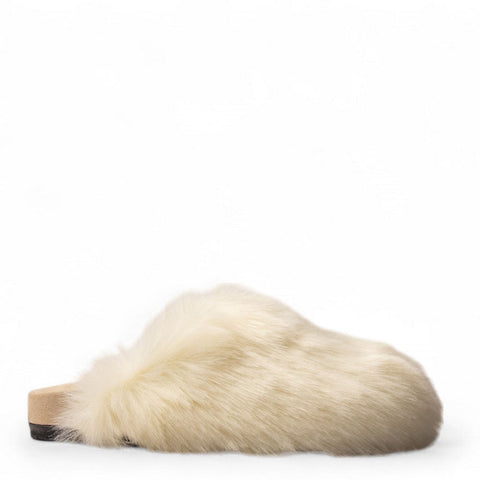 Women white Fur Slipper #3138