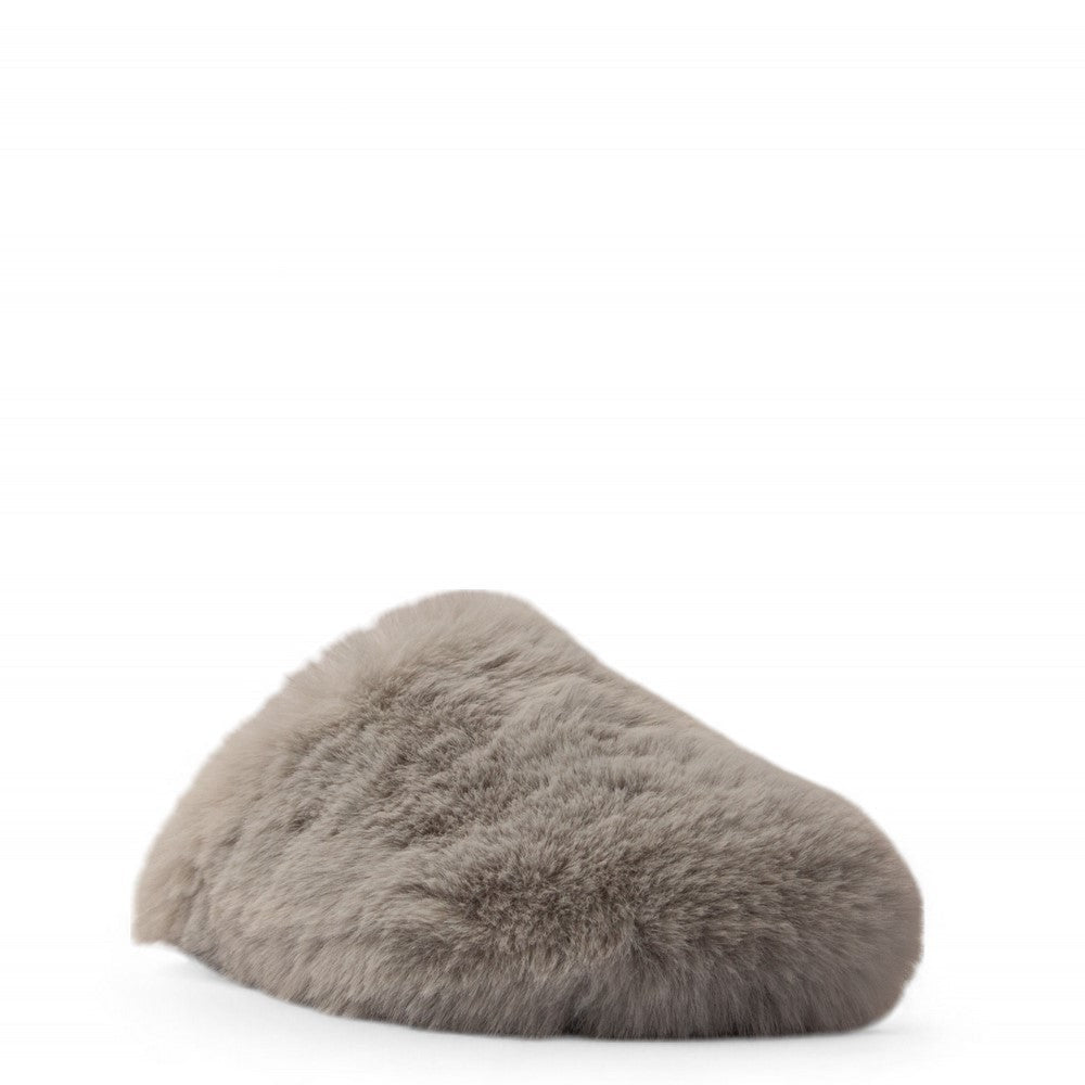 Women Grey Fur Slipper #3142