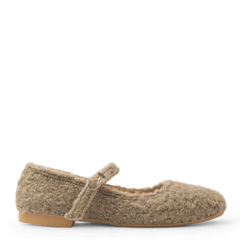 Women Grey Wool Ballerina #3145