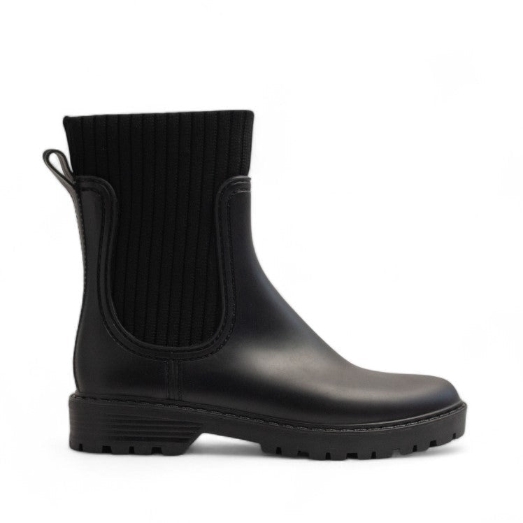 Europeon Union Women Black Plastic Half Boot #3149