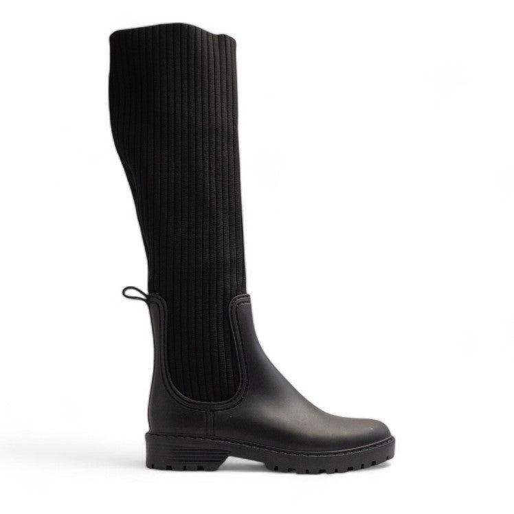 Europeon Union Women Black Plastic Boot #3151