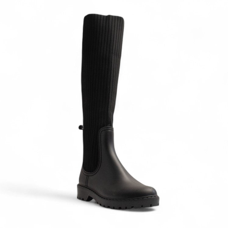 Europeon Union Women Black Plastic Boot #3151