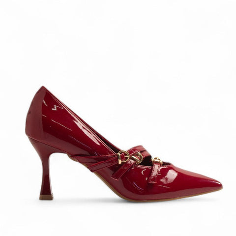 Europeon Union Women Red Vernis Leather Soiree #3152