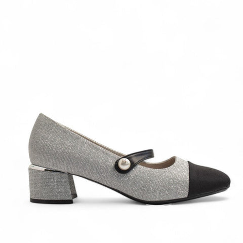 Europeon Union Women Silver Glitter Shoes #3157