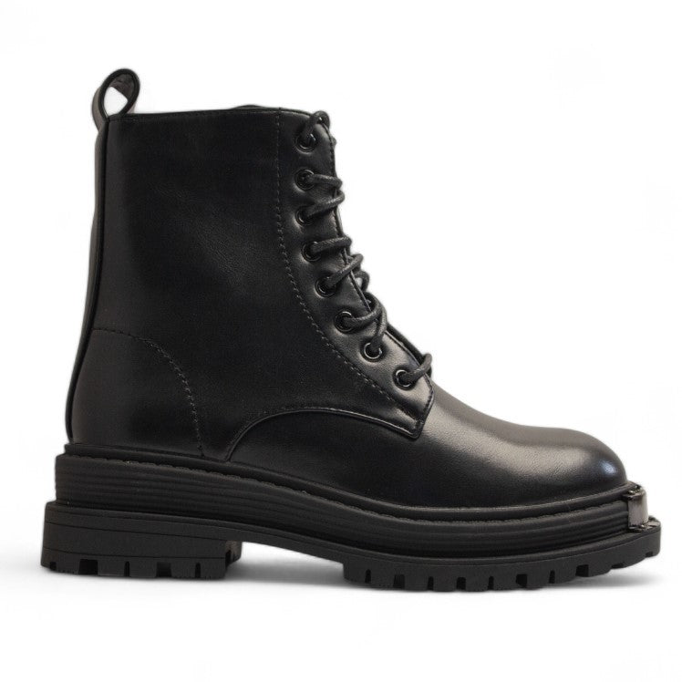 Europeon Union Women Black Leather Half Boot #3175