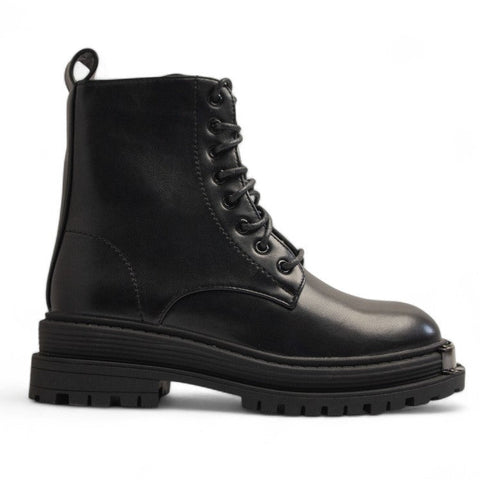 Europeon Union Women Black Leather Half Boot #3175