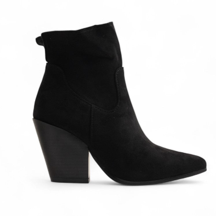 Europeon Union Women Black Chamois Half Boot #3176