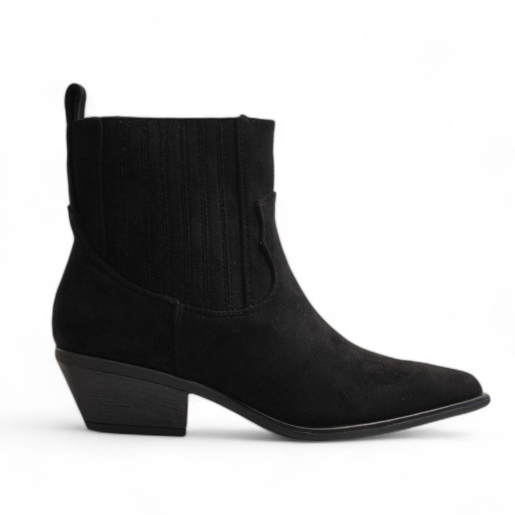 Europeon Union Women Black Chamois Half Boot #3182