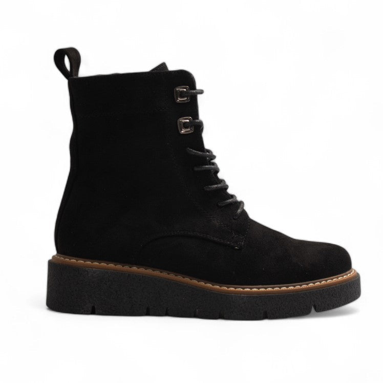 Europeon Union Women Black Chamois Half Boot #3188