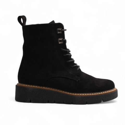 Europeon Union Women Black Chamois Half Boot #3188