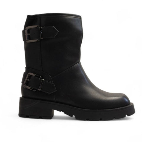 Europeon Union Women Black Leather Half Boot #3191