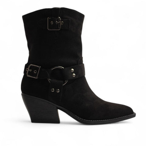 Europeon Union Women Black Chamois Half Boot #3194
