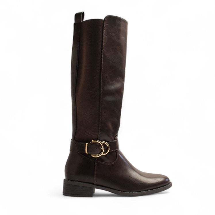 Europeon Union Women Brown Leather Boot #3196