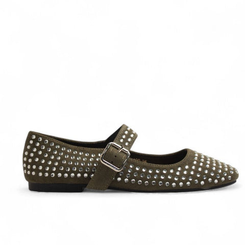 Europeon Union Women Kaki Chamois Ballerina #3200